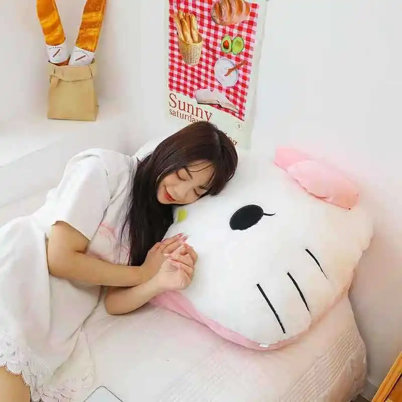 

Sanrio Comfortable Hello Kitty Plushies Soft Hug Pillow Stuffed Anime Back Cushion Sofa Bed Big Size Plushies Xmas Gift For Girl