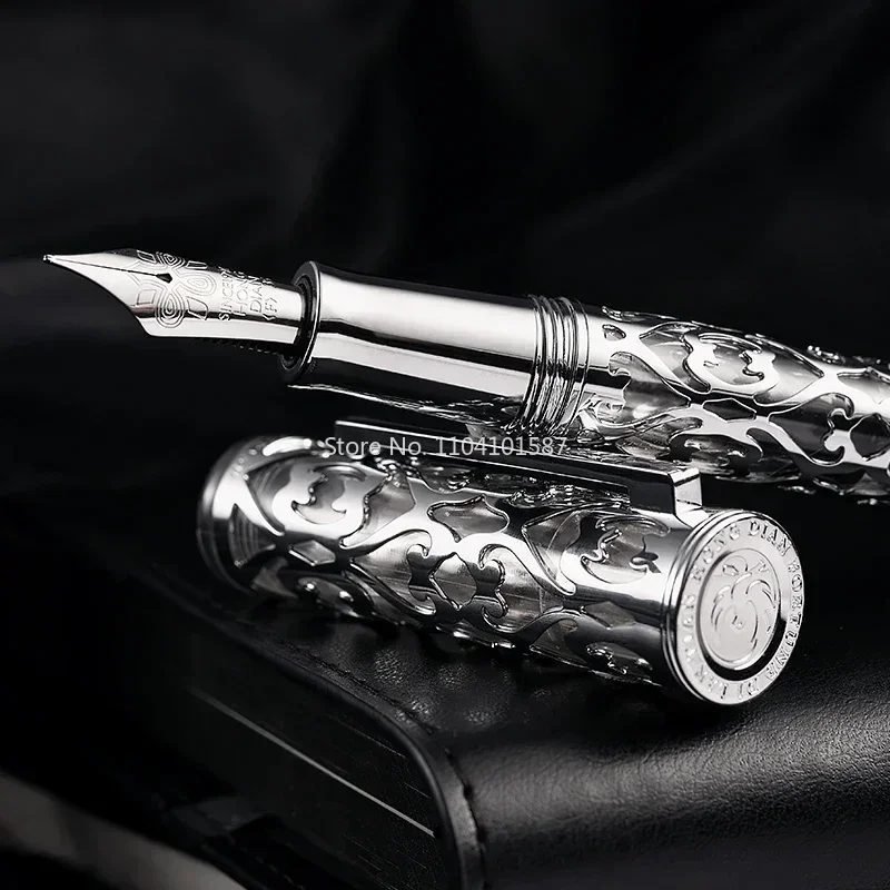 Hongdian D1 Piston Fountain Pen, EF, F Nib, Resin and Skeleton Hollow Writing Gift Pen