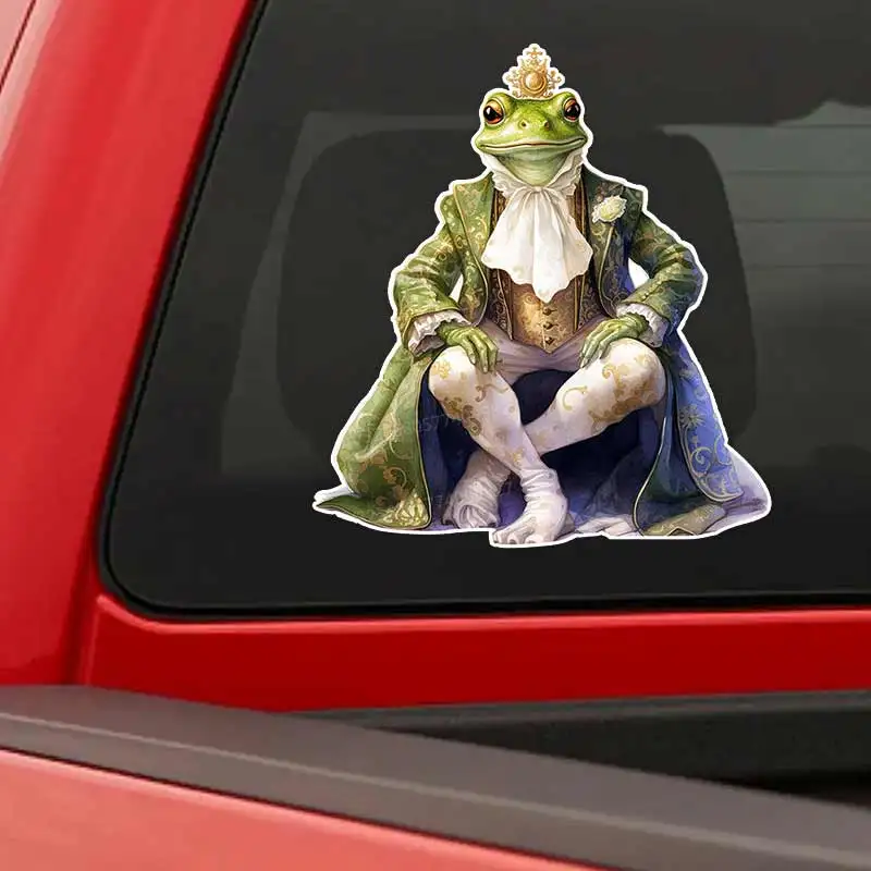 

Watercolor Frog Fairytale Car Sticker Vinyl Decal Waterproof Rear Window Motorcycle Camper Bumper Laptop Decoration SH1197