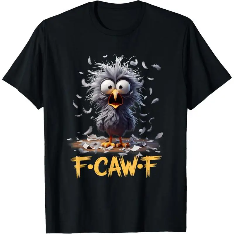 

F-CAW-F Funny Rooster Chicken Farm Animal Humor Bird Lovers T-Shirt all-season comfort fit