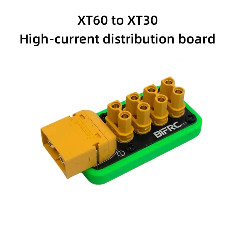 XT60-to-4-Way XT30 High-Current Power Distribution Board — For Robots, RC Cars, and RC Boats