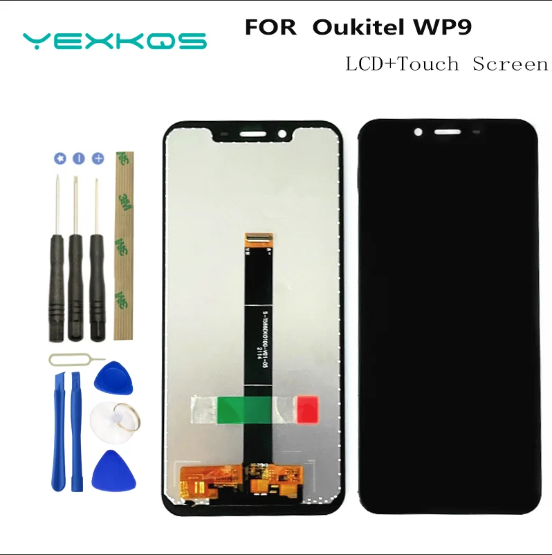 Nowy 5.86 Cal dla Oukitel WP9 WP9 PRO LCD i ekran dotykowy Digitizer Oukitel WP9 wyświetlacz moduł ekranu akcesoria montaż wymiana