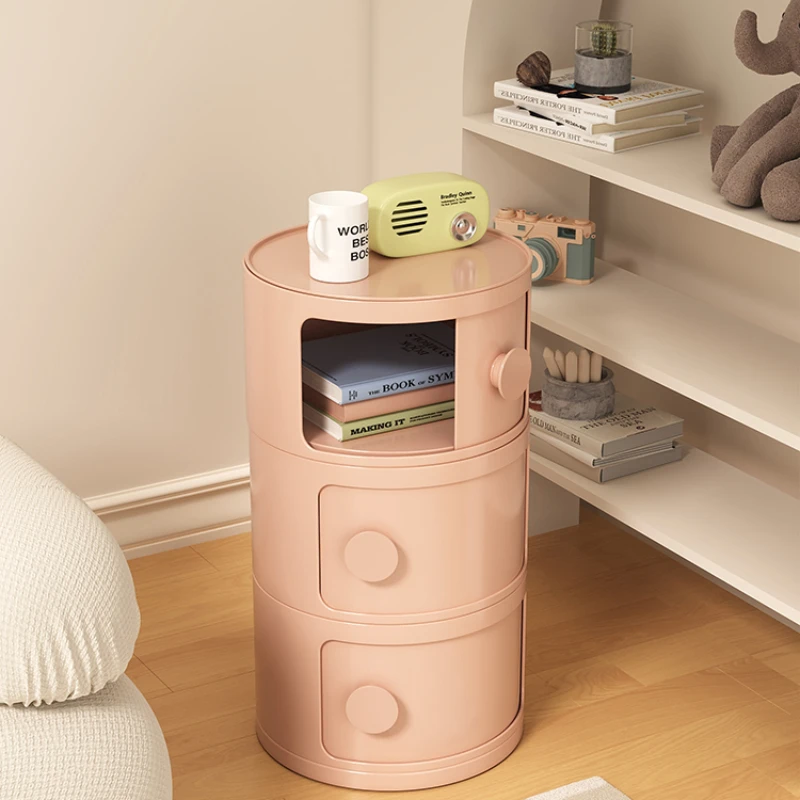 Round Bedside Children Nightstands Nordic Storage Children Nightstands Luxury Szafka Nocna Kids Bedroom Furniture YN50CN