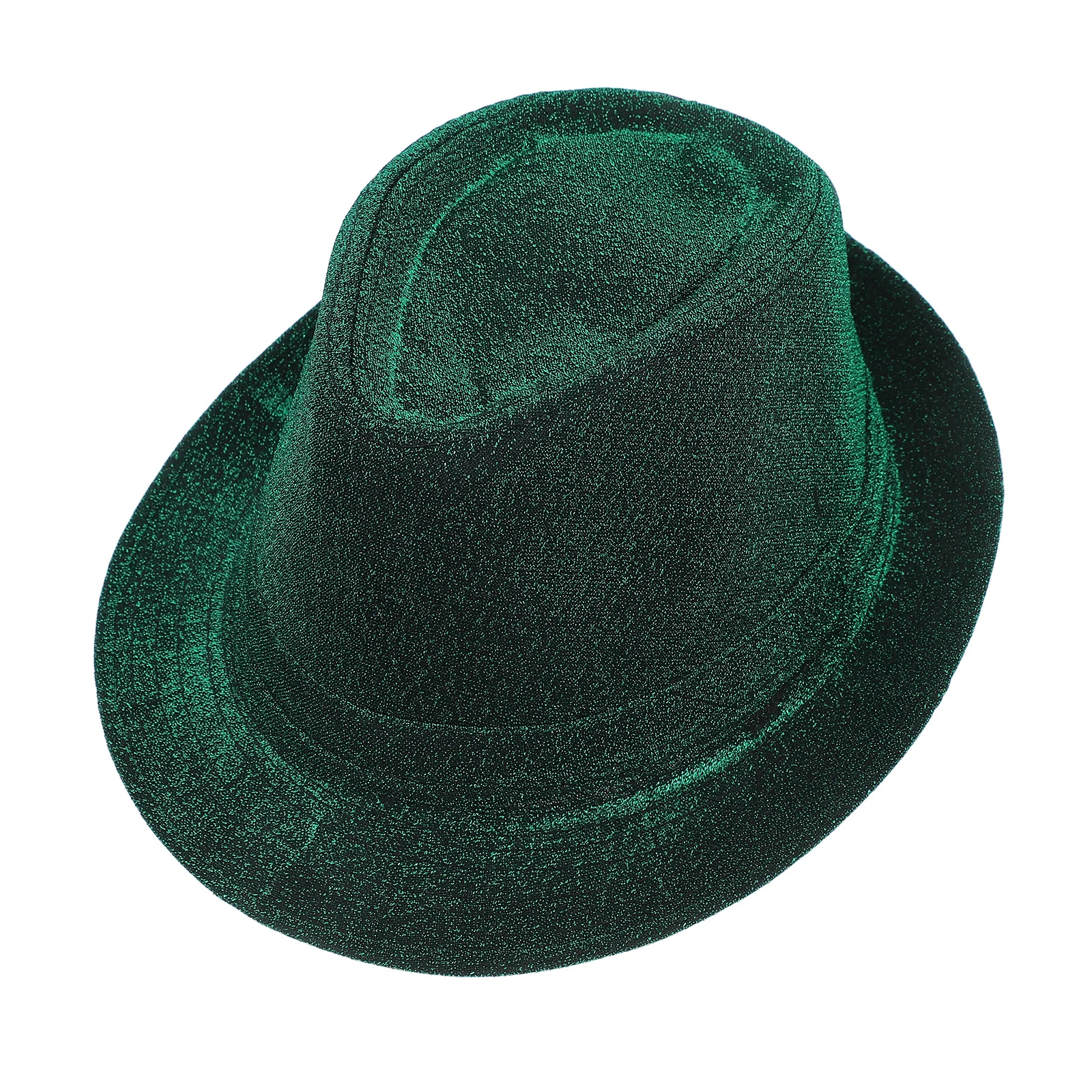 

2pcs Hats For St. Patrick'S Day: Glitter Fabric Top Hat Comfortable Party Headwear Irish Festival Cosplay Decor Accessory