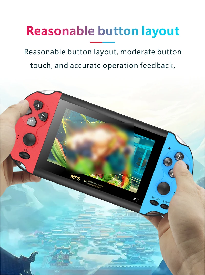 

Portable X7 Mini Nostalgic Game Console Joystick Gamepad Handle Joypad Game Controller with 10000 Games for Kids Enjoyment Fun