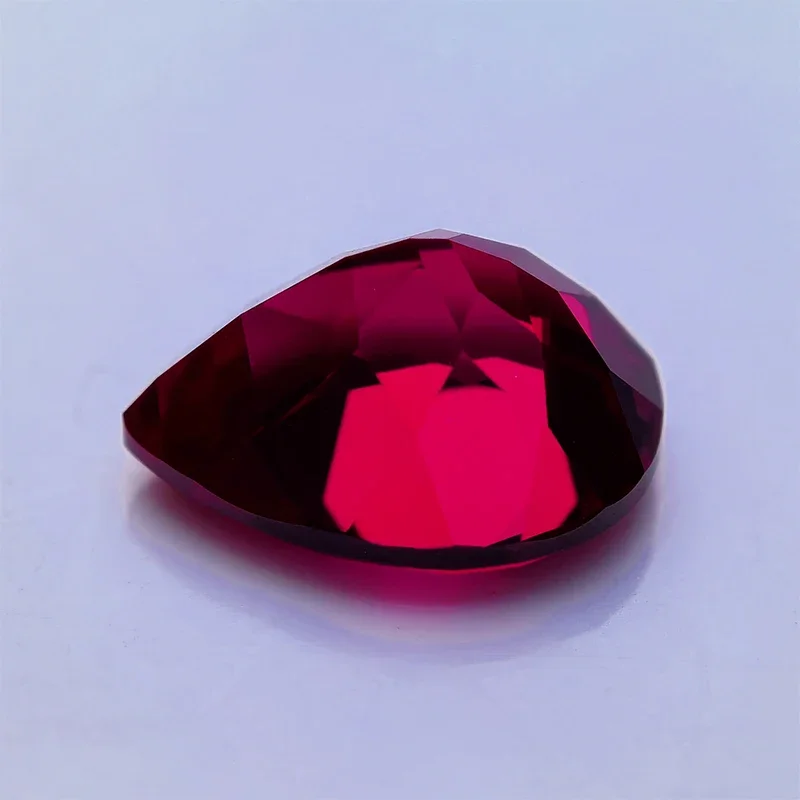 Lab Grown Ruby Pear Shaped  Red Color VVS1 Charms Diy Jewelry Rings Earrings Making Selectable AGL Certificate