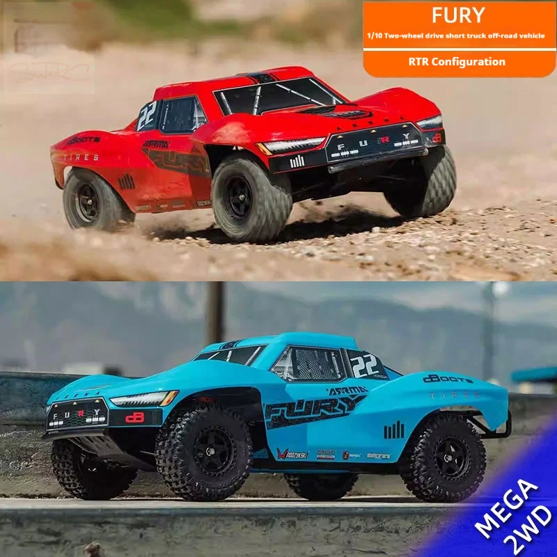 

ARRMA FURY MEGA Fury 2WD 1/10 Матовый радиоуправляемый автомобиль Моделирование Пульт дистанционного управления Электрический внедорожный альпинистский короткая карта Модель автомобиля Подарок