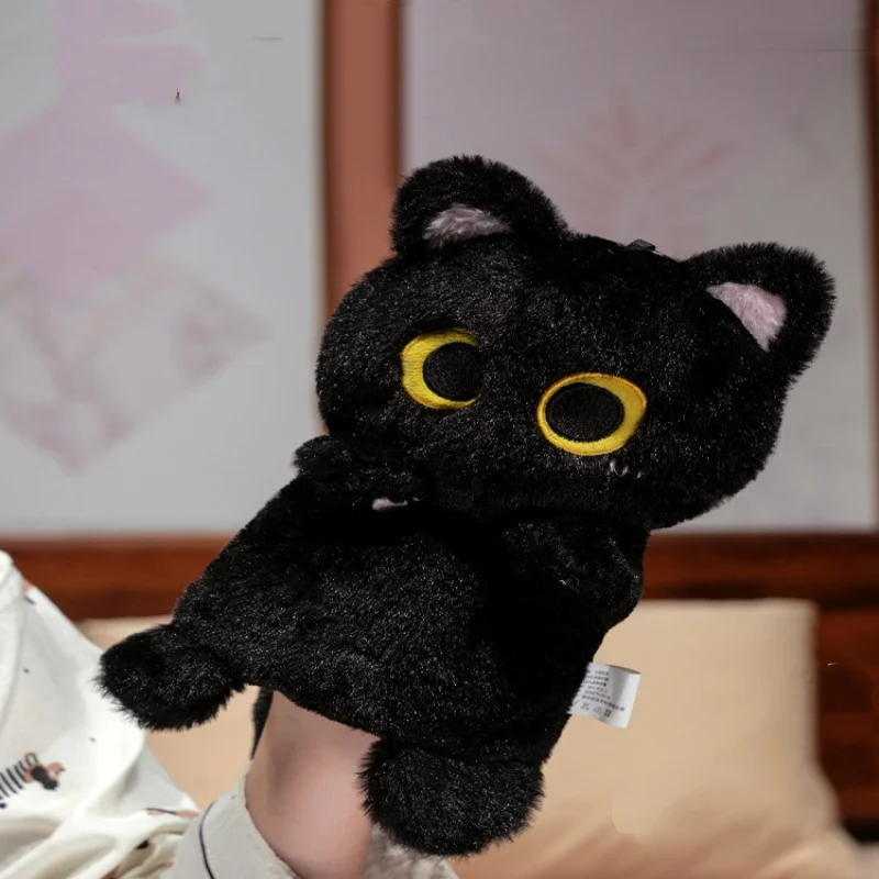 35 سنتيمتر Kawaii القط ألعاب من نسيج مخملي دمية يد لينة محشوة الحيوان الأسود القط دمية عيد الميلاد هدية عيد ميلاد للأطفال