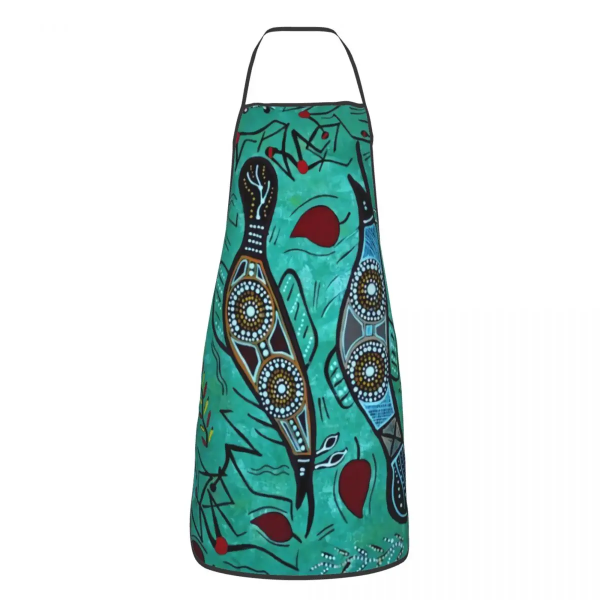 Custom Unisex Australian Aboriginal Art Bib Apron Adult Women Men Chef Tablier Cuisine for Cooking Kitchen Painting