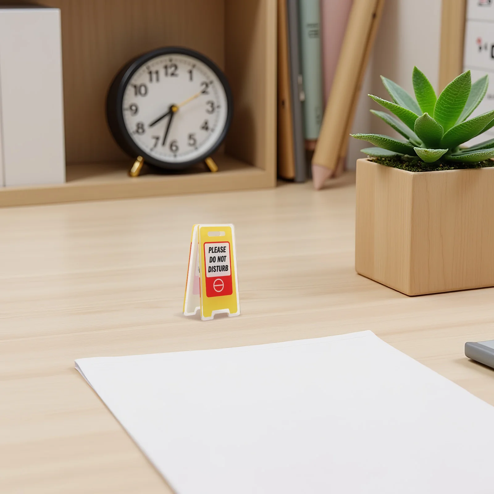 10Pcs Desktop Memo Clip Holder Mini Caution Signs Do Not Disturb Sign for Office Desk Coworkers Colleague Teacher Employee