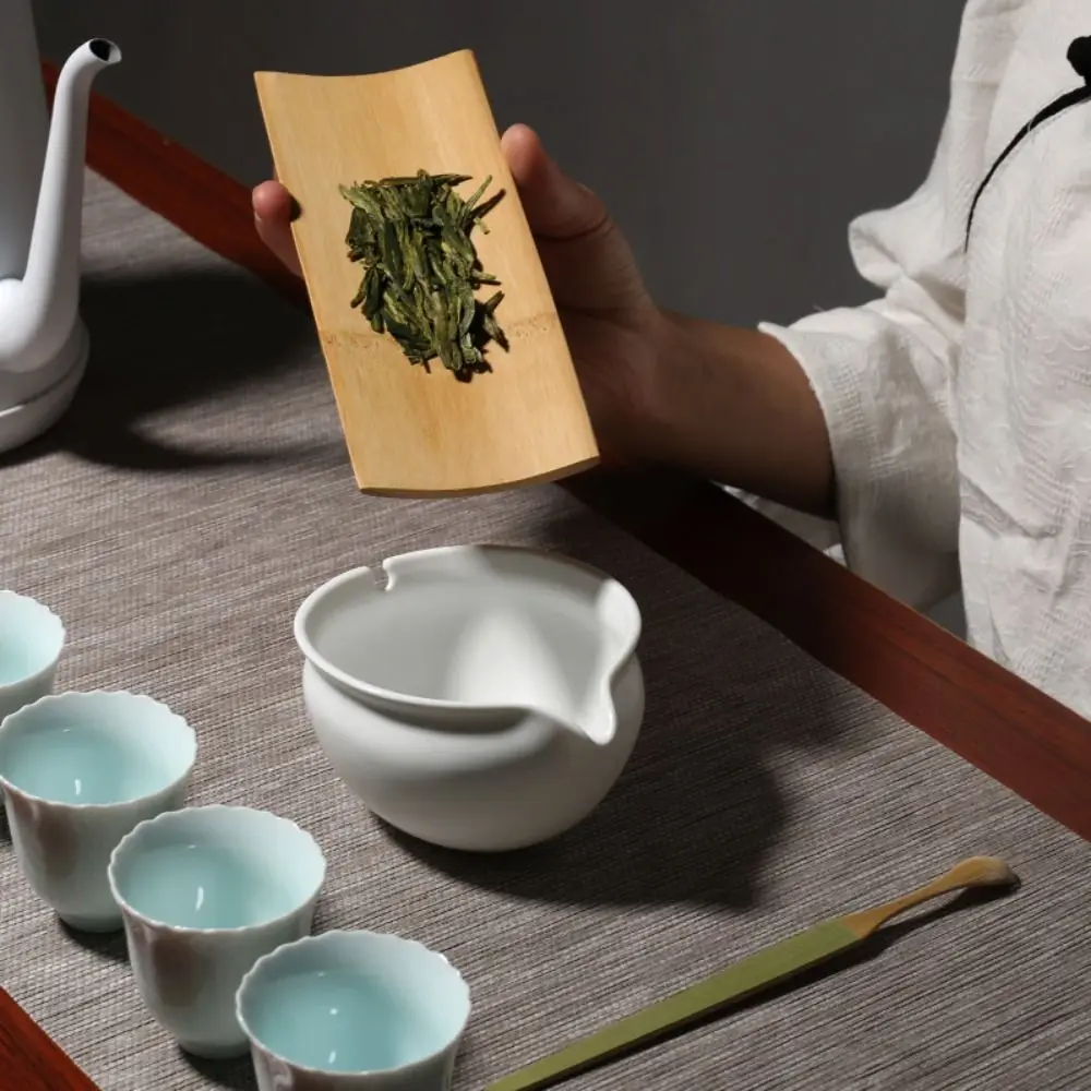 

Tea Whisk Set Ceramic Matcha Bowl Tea-Making Tools Tea Set Accessories Green Tea Mixing Bowl with Mouthpiece