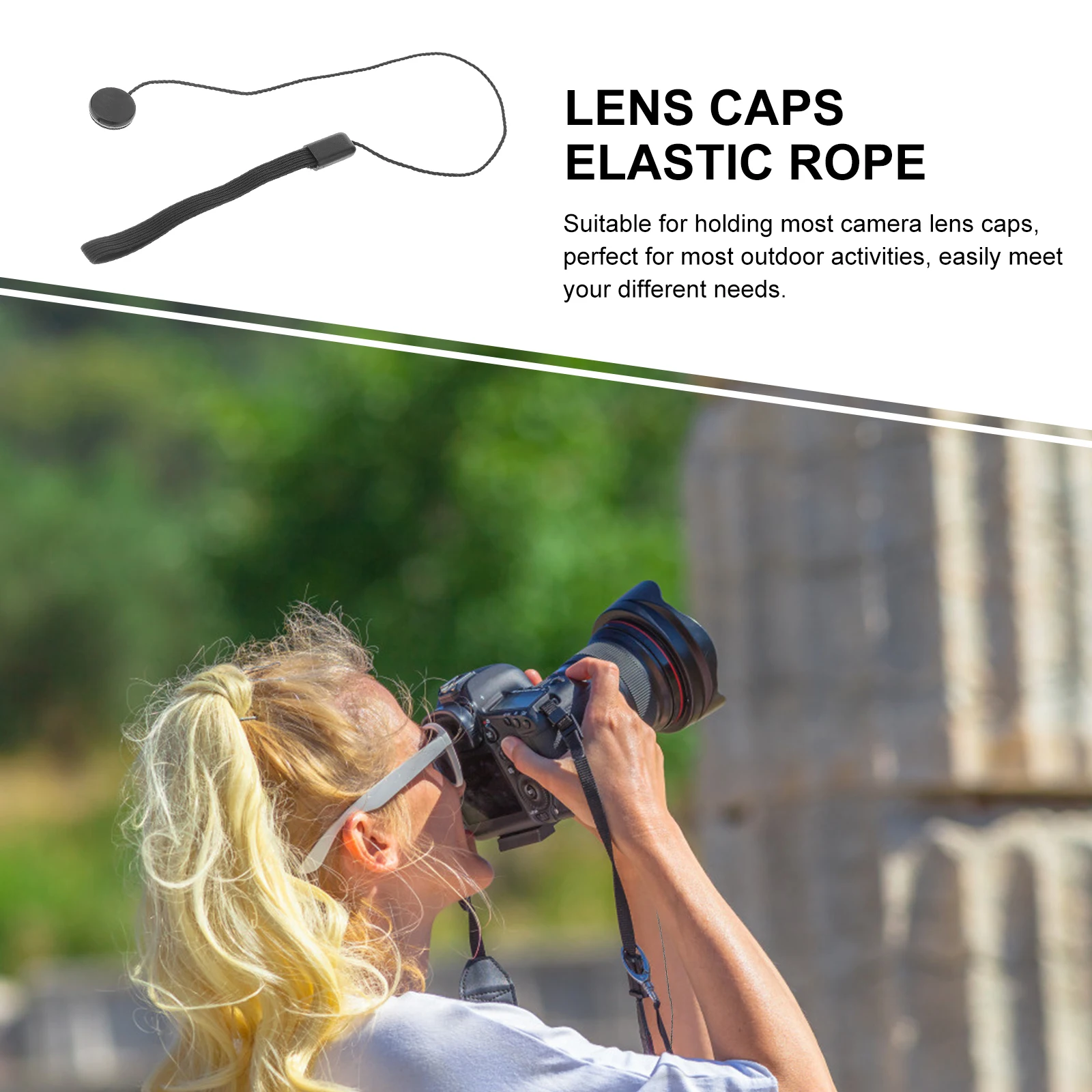 

20Pcs Camera Lens Caps Holder Elastic String Keeper Prevent Lost Secure Fit for Outdoor Photography Lens Caps Leash