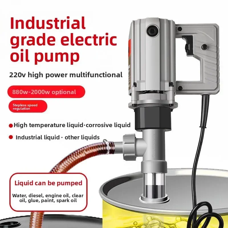 Durable High temperature resistant portable electric oil pump 220v diesel fuel dispenser High viscosity chemical anti-corrosion view 5