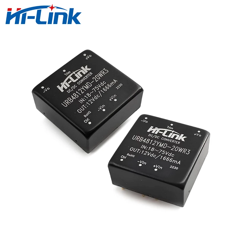 

50pcs/lot Hi-Link Factory Mini URB4812YMD-20WR3 Hi-Link 20W 48V to 12V 1666mA DC DC Converter Isolated Power Supply Module