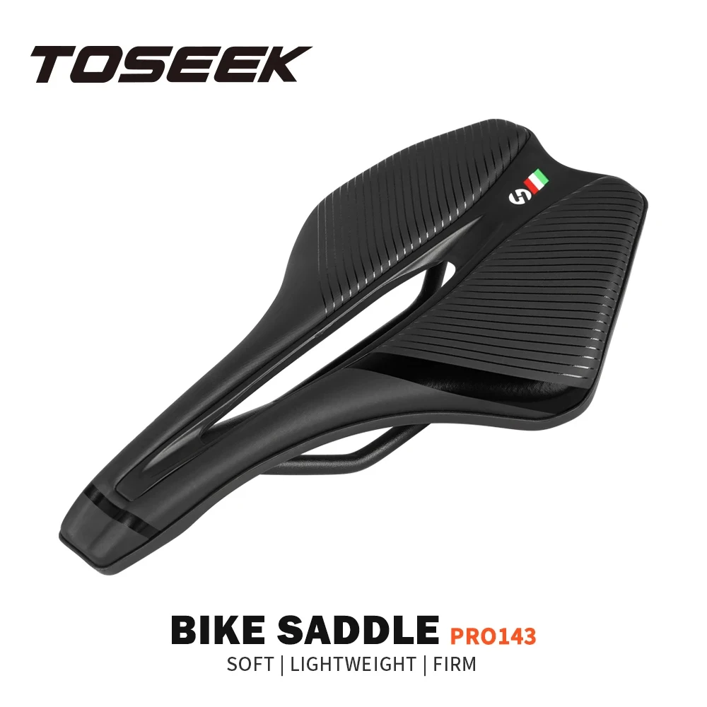 TOSEEK Racing Bicycle Saddle Training Grade Man Road Tt TimeTrial Triathlon Bike lightweight Cushion Seat