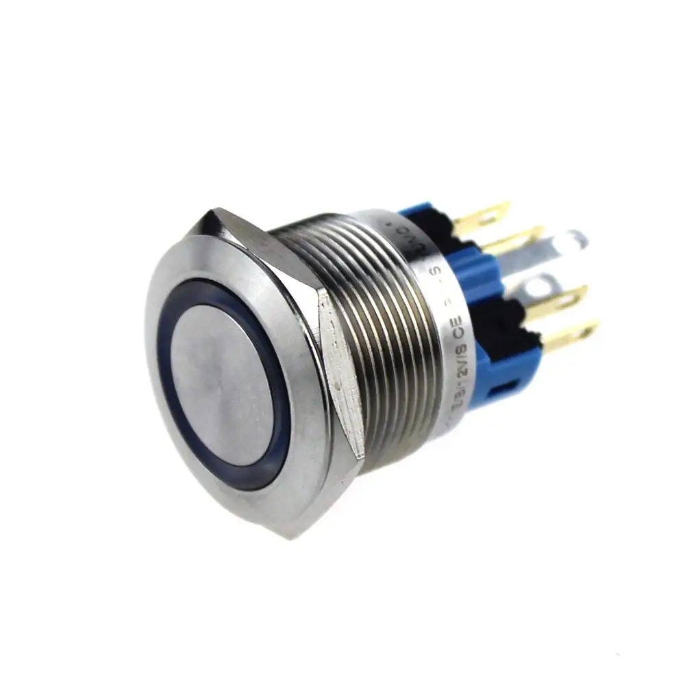 22mm Install Size ABS22S-P11Z-E  Latching IP67 Push Button Switch