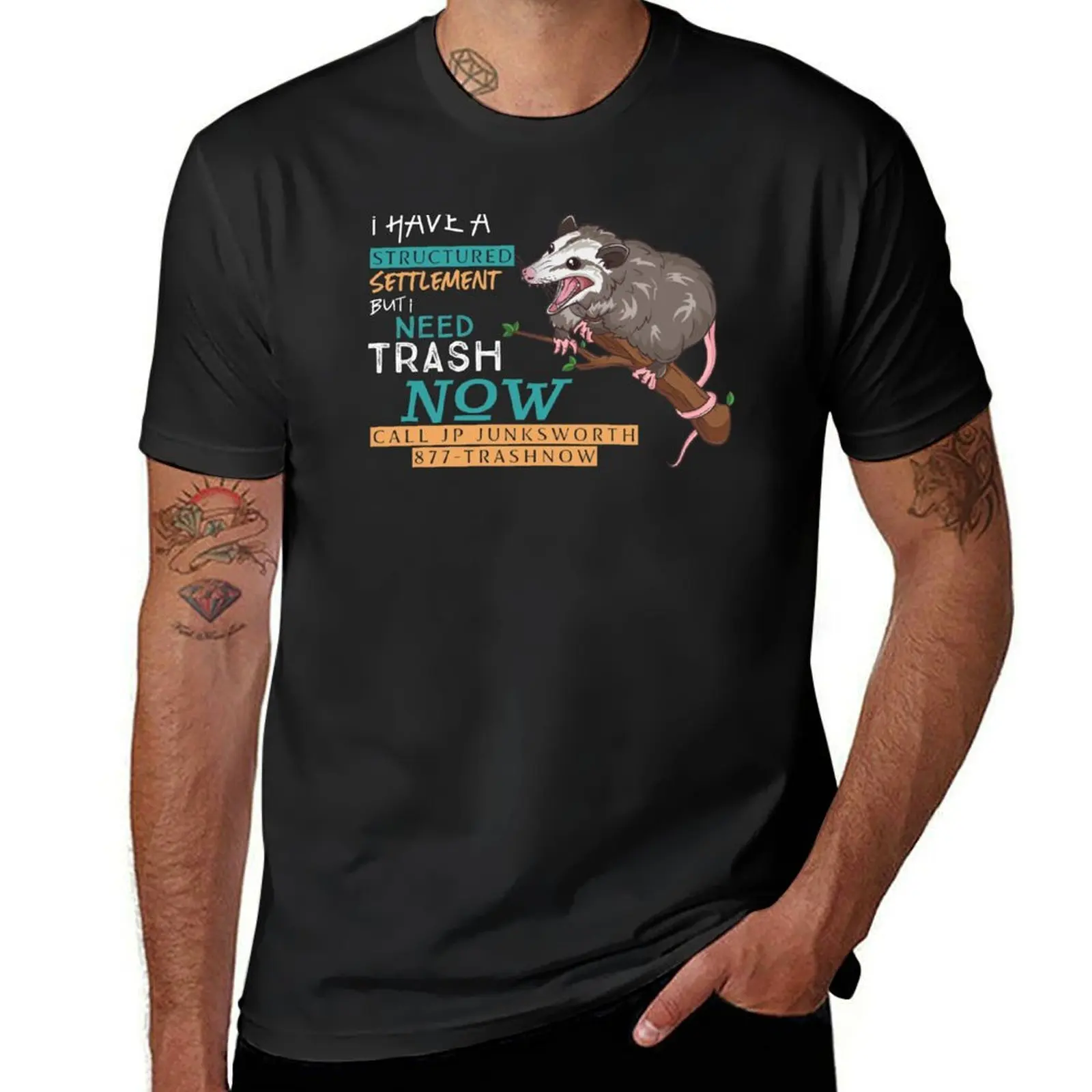 Funny Possum Meme T-Shirt sweat plain T-shirts for men cotton