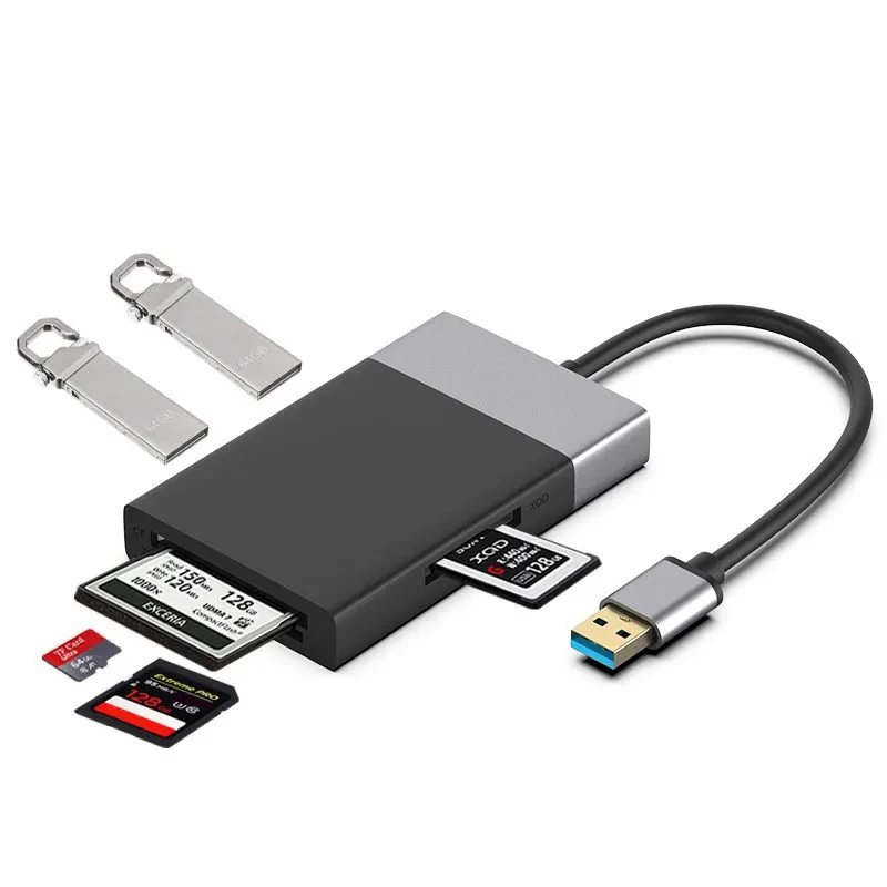 

Устройство для чтения карт памяти USB 3,0, 2 порта, 6 в 1