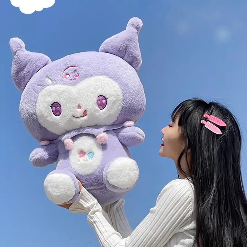 

Sanrios аниме Kawaii Kuromi Lolita принцесса плюшевая игрушка милые мягкие плюшевые животные Мультяшные девочки декоративные куклы подарок на день рождения Рождество