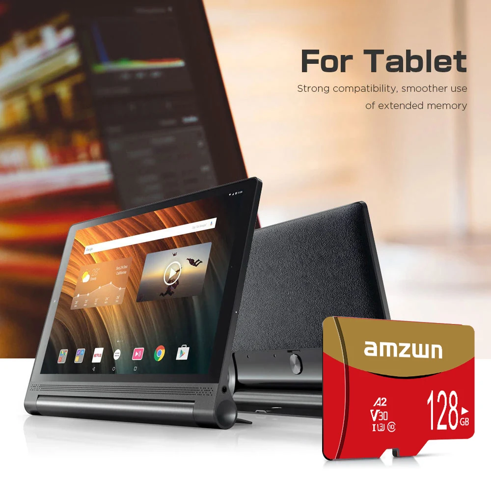 بطاقة ذاكرة AMZWN Micro TF/SD فئة 10 سعة صغيرة سعة 32 جيجابايت 64 جيجابايت 128 جيجابايت 256 جيجابايت مناسبة للكاميرات والهواتف المحمولة