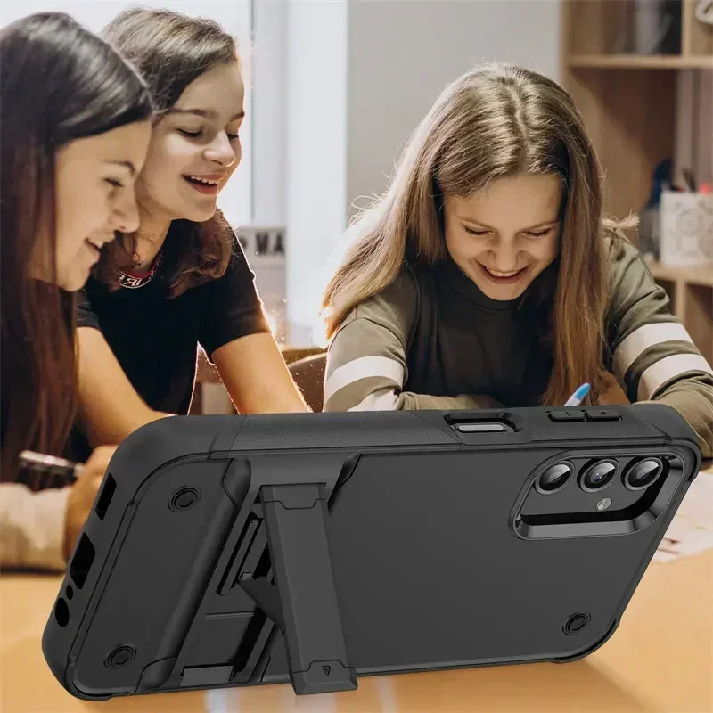 مناسبة لهاتف Galaxy S24 S23 Ultra S22 S21 Plus S20 FE A53 A52 A73 A14 A54 5G حافظة هاتف مدرعة ثابتة ممتصة للصدمات #6