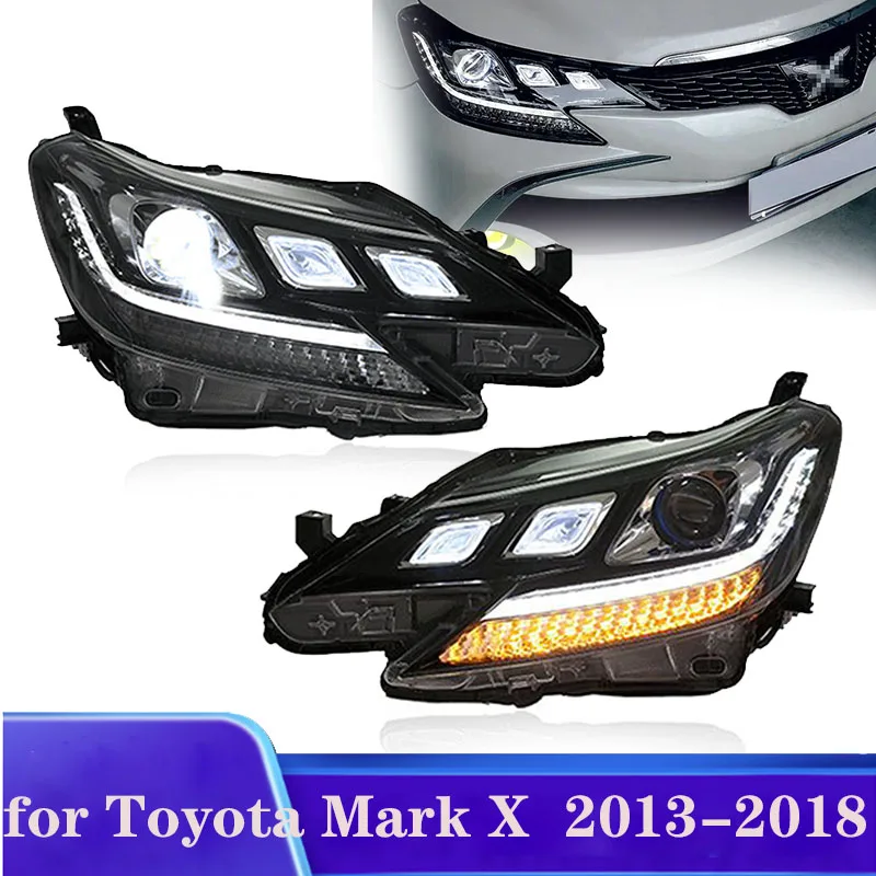 

Car Lights For Toyota Mark X LED Headlights 2013-2018 New Reiz Head Lamp Car Styling DRL Signal Projector Lens Auto Accessories