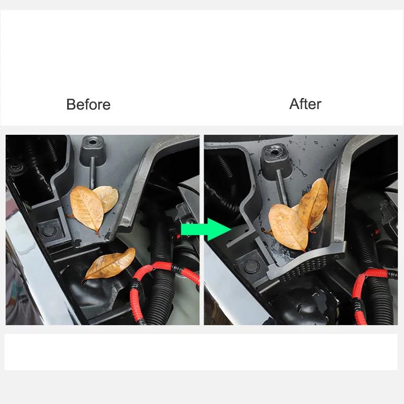 2pcs Front Trunk Debris Filter For Tesla Model Y Accessories 2023 2022 2021 Water Guide Groove Cover Anti-Clogging Organizer