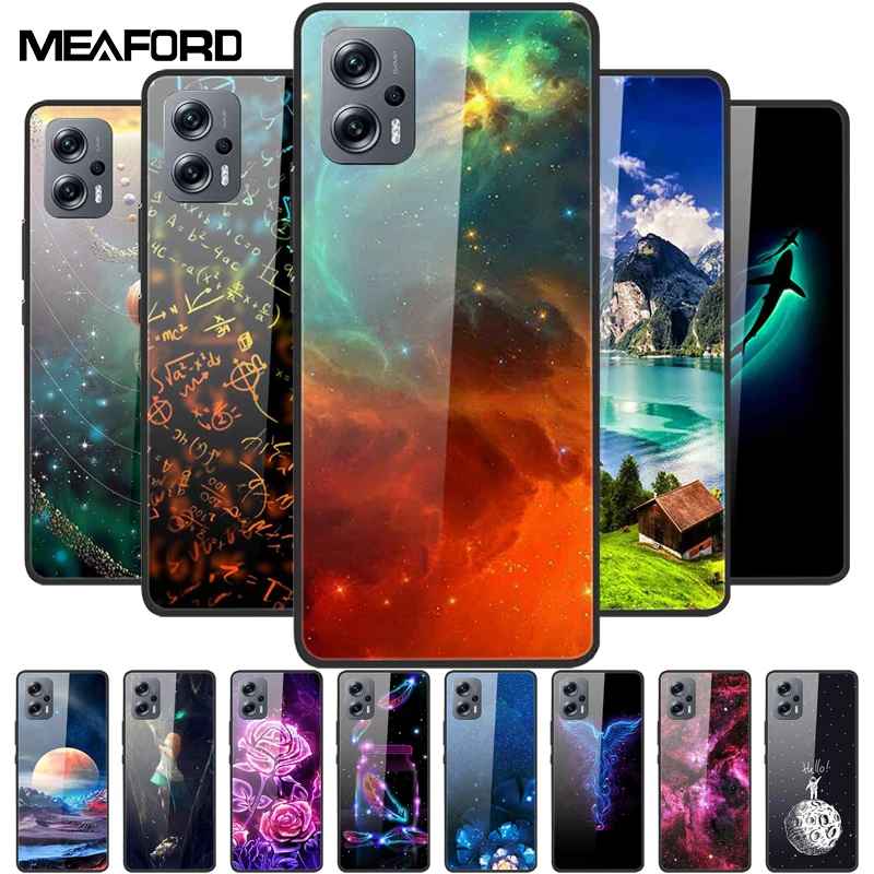 Für poco x4 gt Fall Luxus gehärtetes Glas harte Rückseite für xiaomi pocox4 gt 5g Telefon Fall Fundas Shell Coque x4gt x 4 gt Capa
