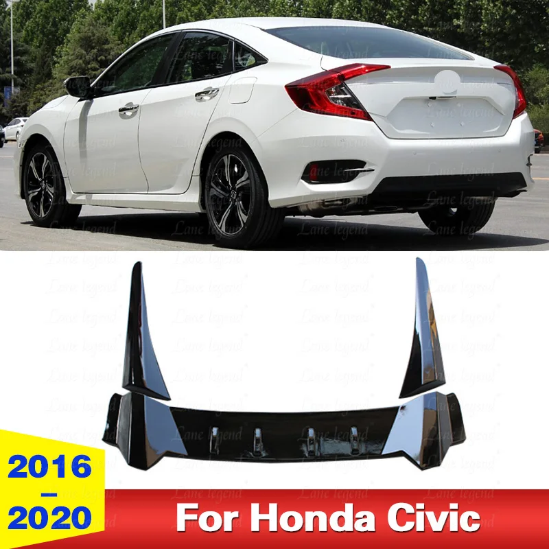 Roof Rear Spoiler Wing Splitter Diffuser Trunk Spoiler Modified Body Kit Decoration For Honda Civic 2016 2017 2018 2019 2020