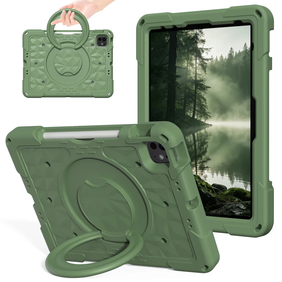 For iPad Case 12th 11th 10th Gen 2026 2025 A16 Pro 11 7 8 9 10.2 inch Thick EVA Cases Air 3 10.5 4 5 10.9 6 Braclet Stand Cover