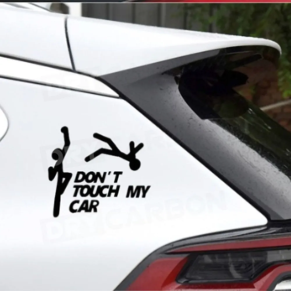 Creative Funny DON'T TOUCH MY CAR Personalized Reflective Stickers Car Bicycle Motorcycle Decal Decorative Sticker Accessories