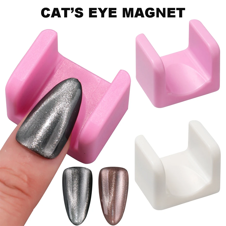 1 قطعة 5D عين القط واسعة الجانب ضوء المغناطيس الأبيض الوردي مسمار المغناطيسي عصا الفرنسية واسعة عين القط أدوات سهلة التشغيل أدوات مانيكير #1