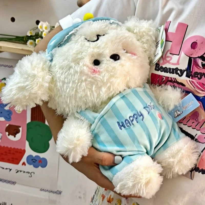 ชุดกางเกงเป้สะพายหลังลายสุนัขแสนน่ารัก ตุ๊กตาลูกสุนัขหลับตา พร้อมผ้าปิดตา ของขวัญวันเกิดเด็ก ของขวัญวันวาเลนไทน์ ของตกแต่งห้องสำหรับเด็กผู้หญิง