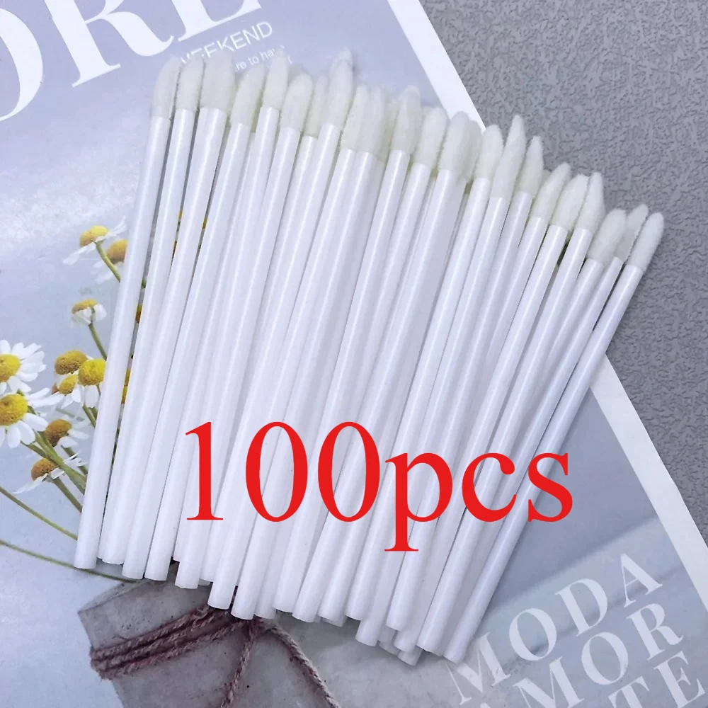 Wholesale 100/1000 PCS Disposable Lip Brush Women Accessories Lipstick Gloss Wands Applicator Perfect Best Make Up Tool Hotting image 3