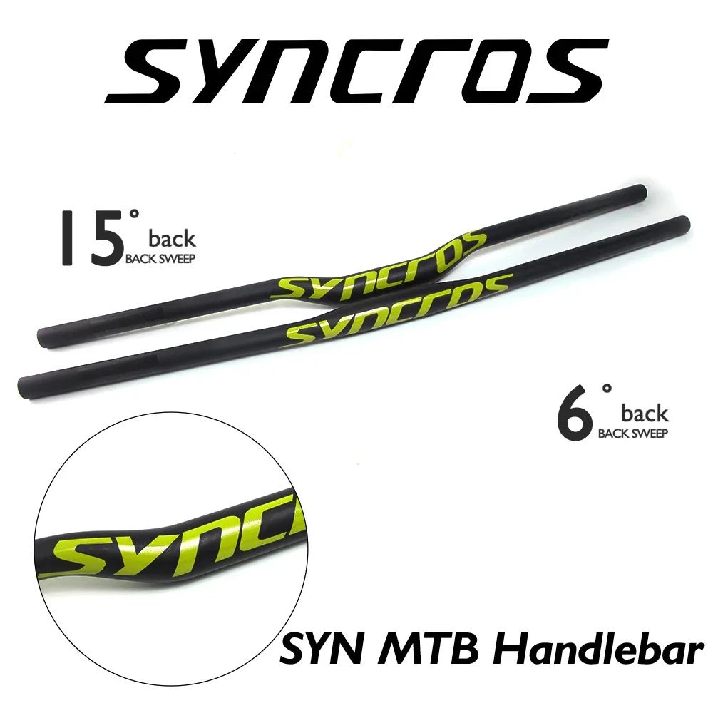 

Syncros Fraser SL Full Carbon Fiber Mountain Bicycle Parts MTB/BMX Bike Flat/Rise Handlebar 31.8*660/680/700/720/740mm