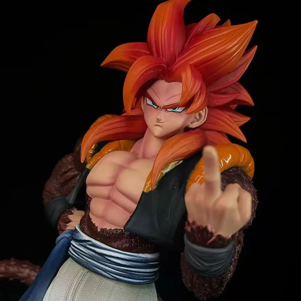 30CM Dragon Ball Z Gogeta Anime Figure NP Super Saiyan SS4 Gogeta Figurine Desktop Computer Ornaments Trendy Christmas Xmas Gift