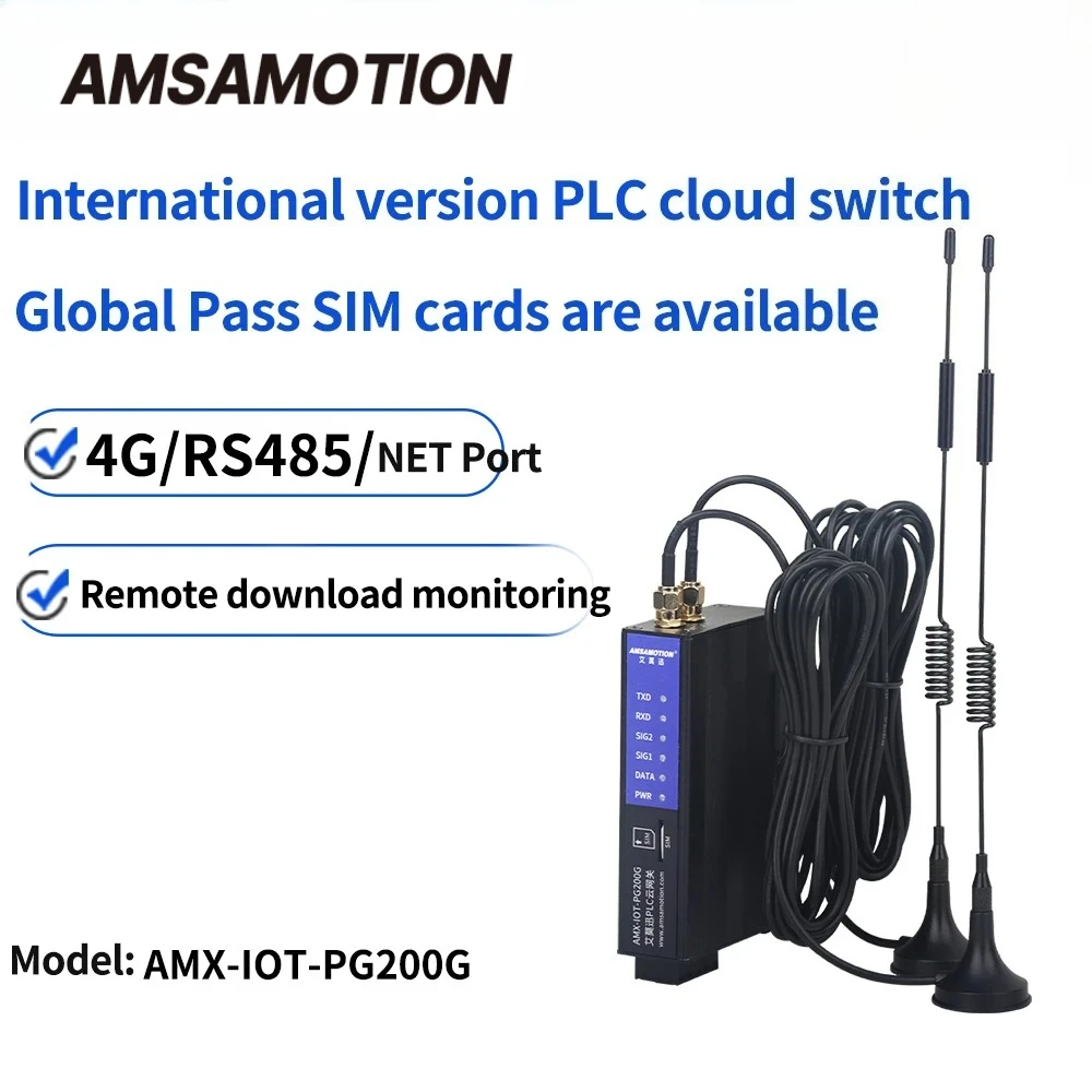 4G Cloud Gateway IoT Remote Control Debug Download Monitor WiFi RS485 RS232 Industrial Network Module Support Siemens PLC
