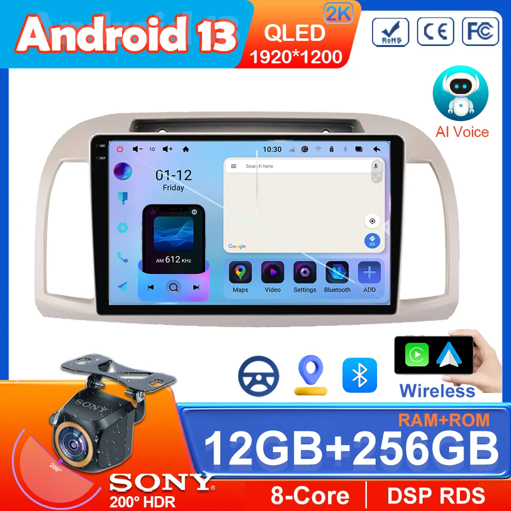 Android13 Radio For Nissan March Micra K12 2002-2010 Car Multimedia Video Navigation GPS Player Head Unit TV 5G WiFi NO 2din DVD