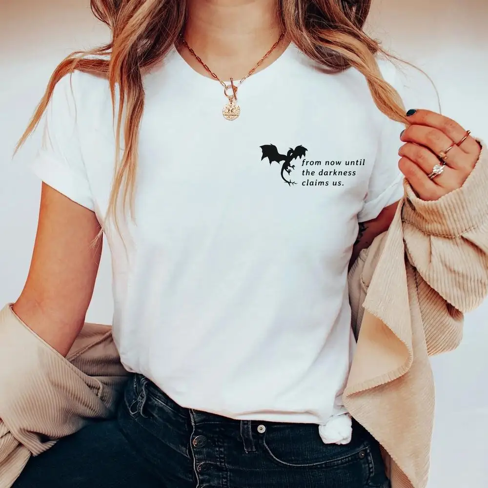 

Women T-shirt 'From Now Until Darkness Claims Us', Throne Glass t-shirt, Manon Blackbeak, The Thirteen, Book sweatshirt