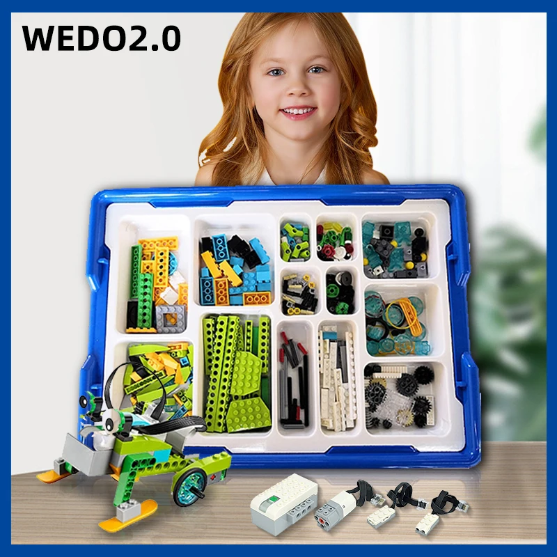 

STEM Education Kit School Robot Course Teaching Tools Compatible with Wedo2.0 Programming Building Blocks Learning