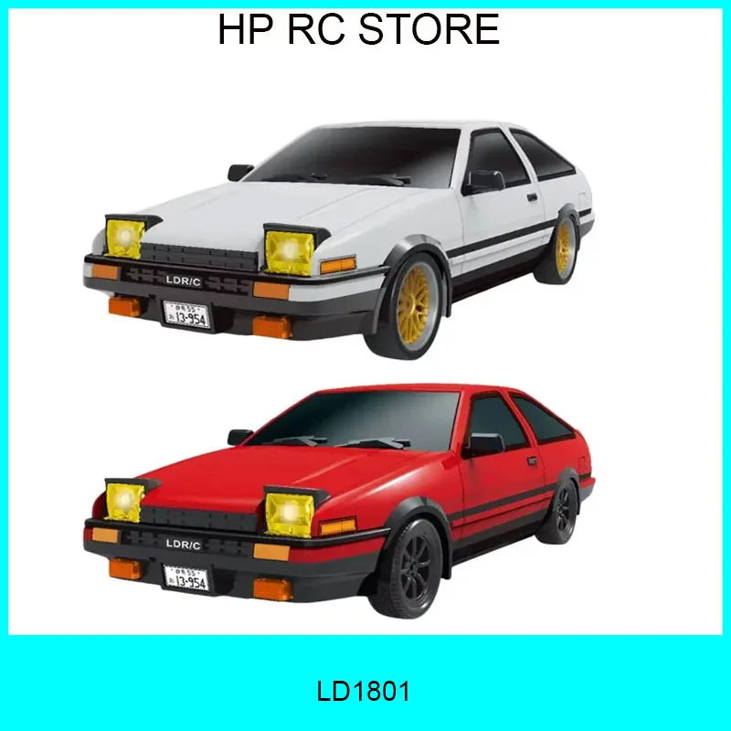 

LDRC LD1801 AE86 1:18 RC Drift Car - 2.4G RC w/Gyro, LED Lights, Best Kids Toy Gift