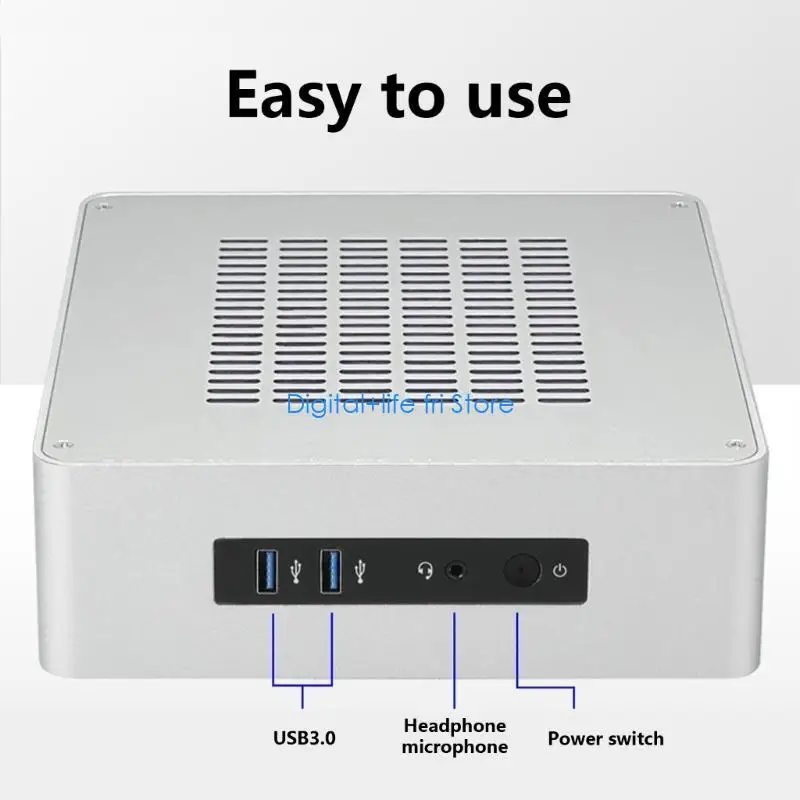 E06D TA65 Mini ITX Computer Case Chassis HTPC Host Case USB ITX Enclosure Computer Chassis Desktop Box Easy to Install