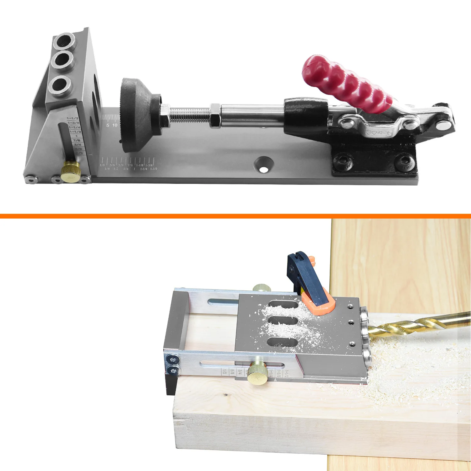 Woodworking miter hole locator miter