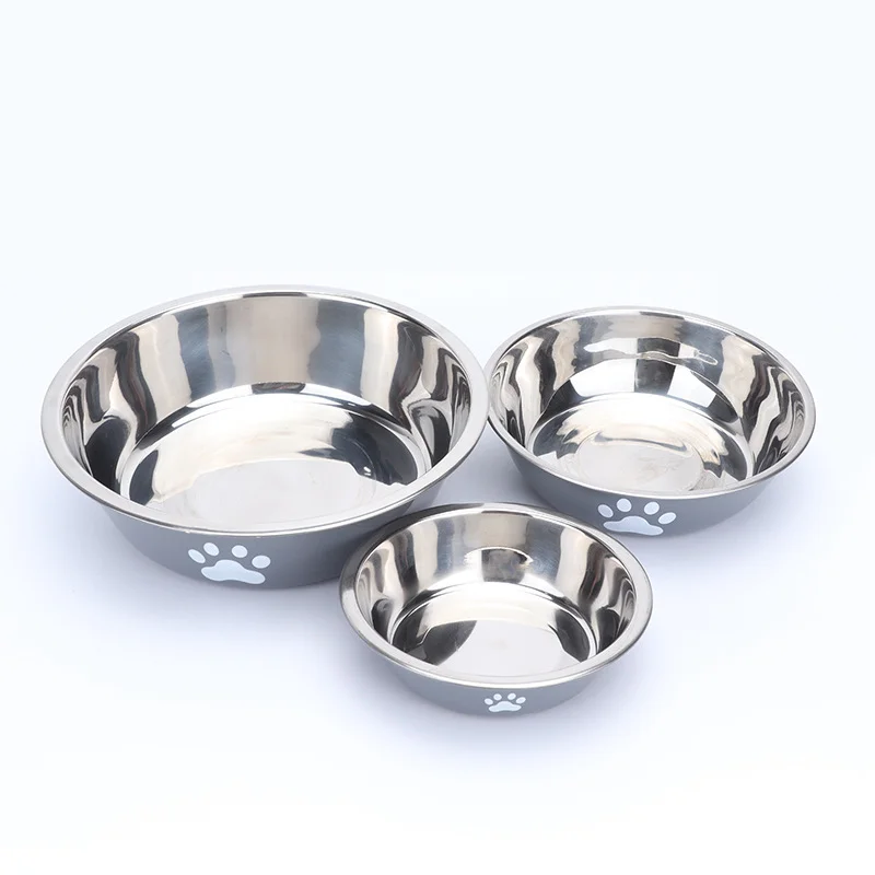 Pet Dog Food Bowl Rice Bowl Stainless Steel Dog Bowl Dog Bowl Drinking Water Bowl anti-tip Large Dog Cat Bowl Water Bowl - view 3