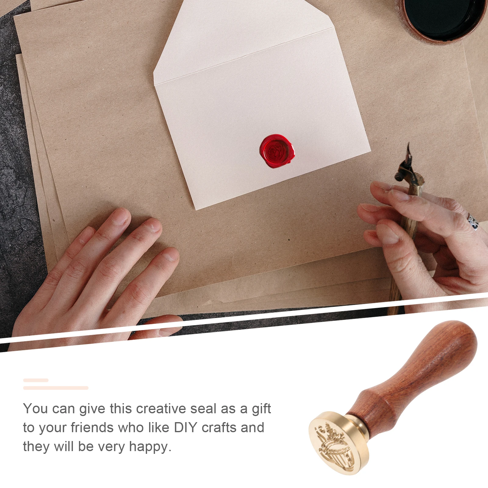 

Custom Wax Seal Stamp Retro Fire Lacquer Decor Siegelwachs Stempel Stick Copper Stamps