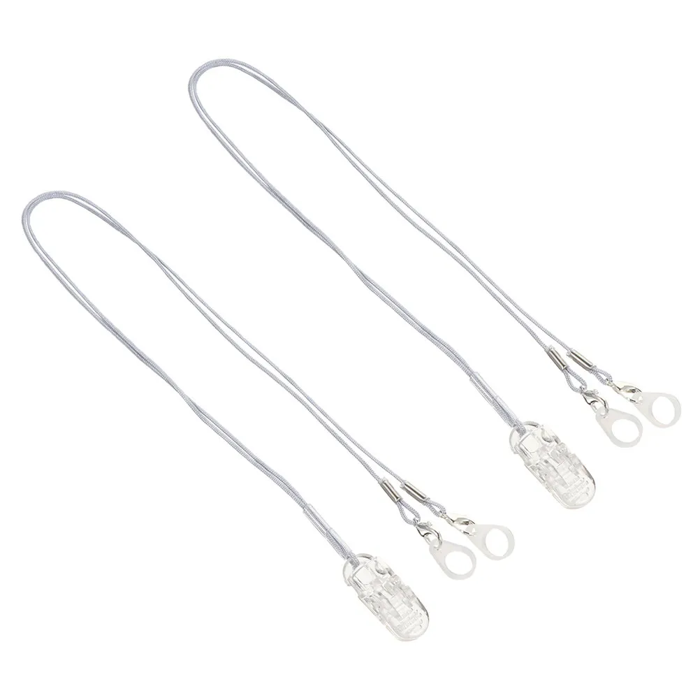 2Sets Bte Hearing Aids Hanging Rope Anti-Lost Clip Portable Holder Protection Cord for Seniors Hearing Aids Clip