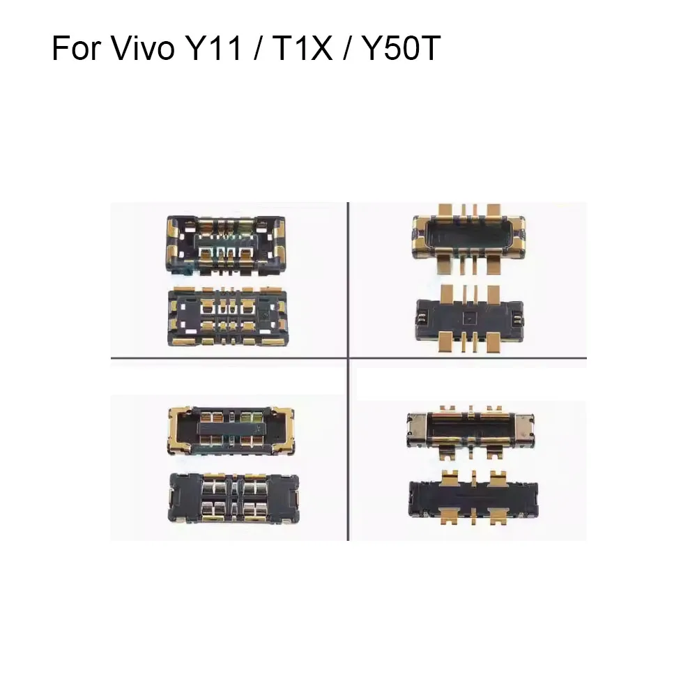 2PCS Inner FPC Connector Battery Holder Clip Contact For Vivo Y11 T1X Y50 logic on motherboard mainboard on flex cable