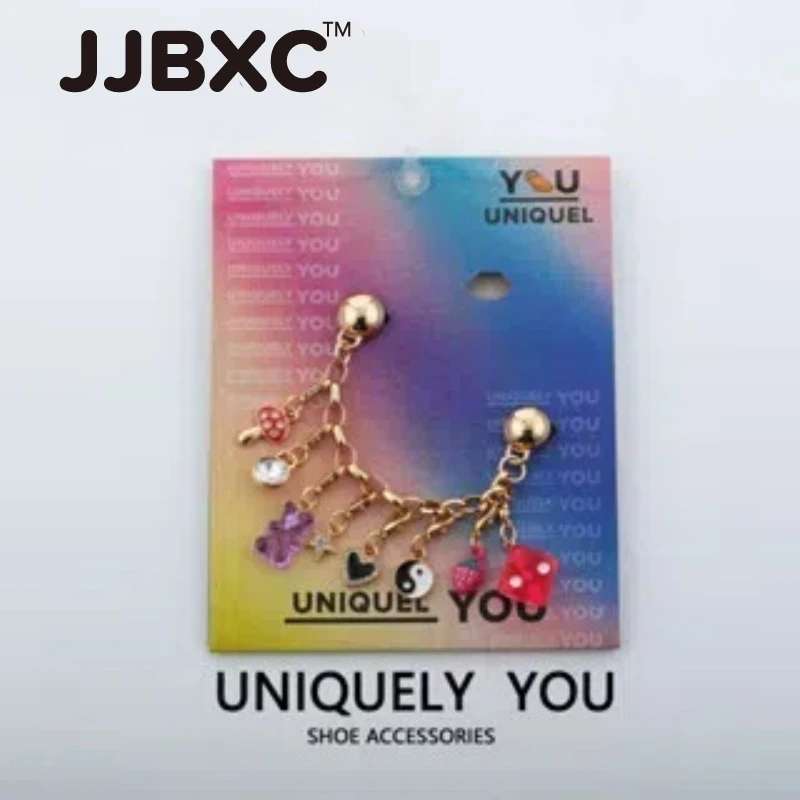 JJBXC set Shoe Buckle and Accessories (with Cardboard) Metal Custom Dice Chain Series