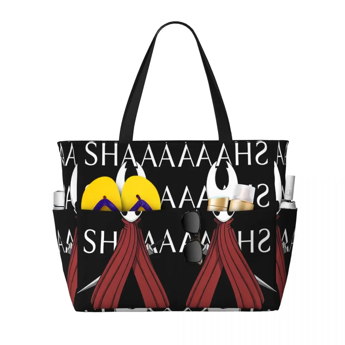 Hollow Knight Silksong Shaa Hornet Battle Cry Beach Tote Bag Sport Gym Yoga Duffle Large Tote Bag Women Travel Bag Fitness bag