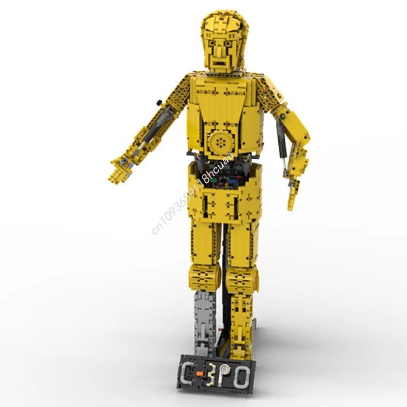 2737 قطعة MOC نموذج B C3PO تكنيك ستار معركة اللبنات الطوب فكرة التعليم الإبداعي اللعب هدايا عيد الميلاد
